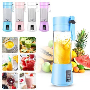 Rechargeable Portable Mini Juicer Blender – 6 Blades, 380ml Outdoor Juicing Cup