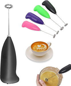 Electric Egg Beater Milk Drink Coffee Whisk Mixer Foamer Mini Handle Stirrer Practical Cooking Tool Kitchen Cell Operated (Mix/Random Color) - pack of 1