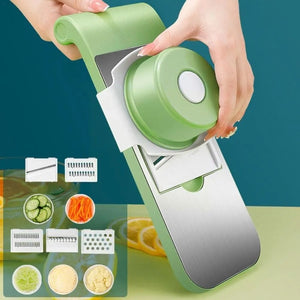 Multifunctional 5-Blade Vegetable Cutter & Grater | Stainless Steel Kitchen Tool Cut, slice, shred, peel
