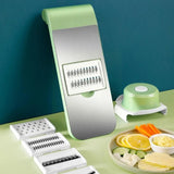Multifunctional 5-Blade Vegetable Cutter & Grater | Stainless Steel Kitchen Tool Cut, slice, shred, peel