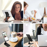 Universal Foldable Mobile & Tablet Stand | Adjustable Multi-Angle Holder
